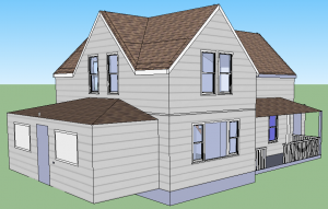 The roof of the west-side addition needs full replacement as it has partially caved in.