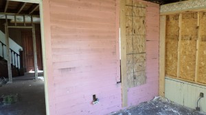 Yikes, this house was pink on the outside at around the 1950's.