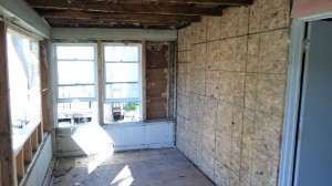 Gutted to the point of full removal when the new construction will start. 